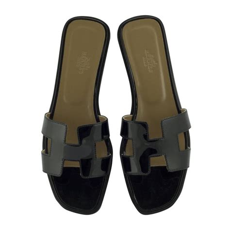 hermes patent leather shoes|Hermes sandals for women.